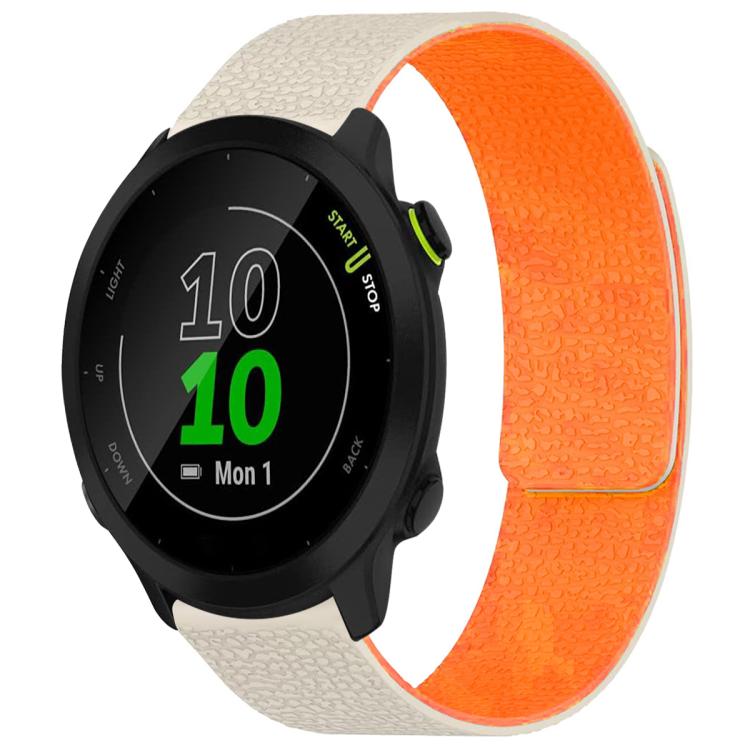 For Garmin Forerunner 45 / 45S / Swim 2 18mm xDfind Litchi Texture Magnetic Silicone Watch Band