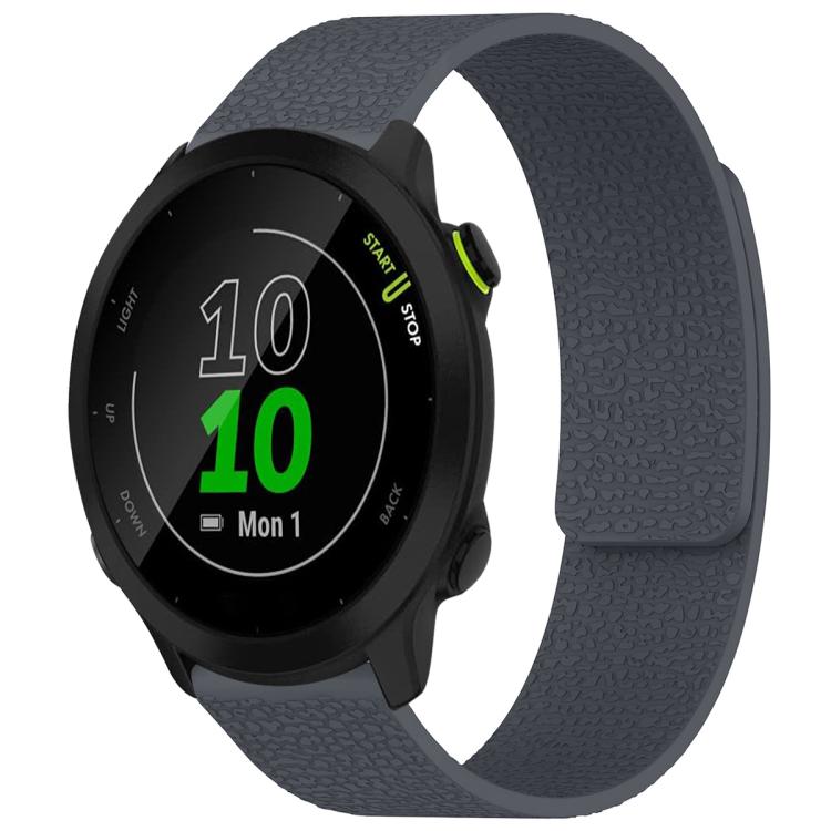 For Garmin Forerunner 45 / 45S / Swim 2 18mm xDfind Litchi Texture Magnetic Silicone Watch Band