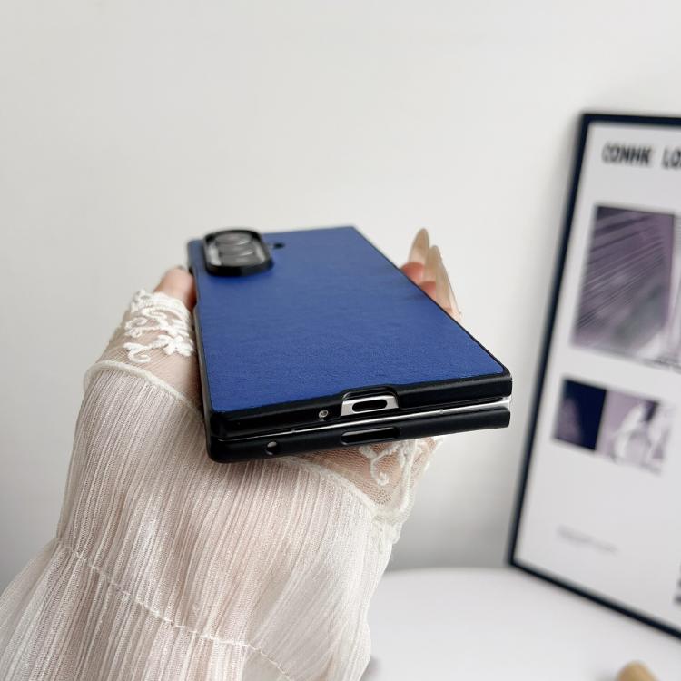 For Samsung Galaxy Z Fold7 5G Morandi Solid Color Leather Texture Phone Case