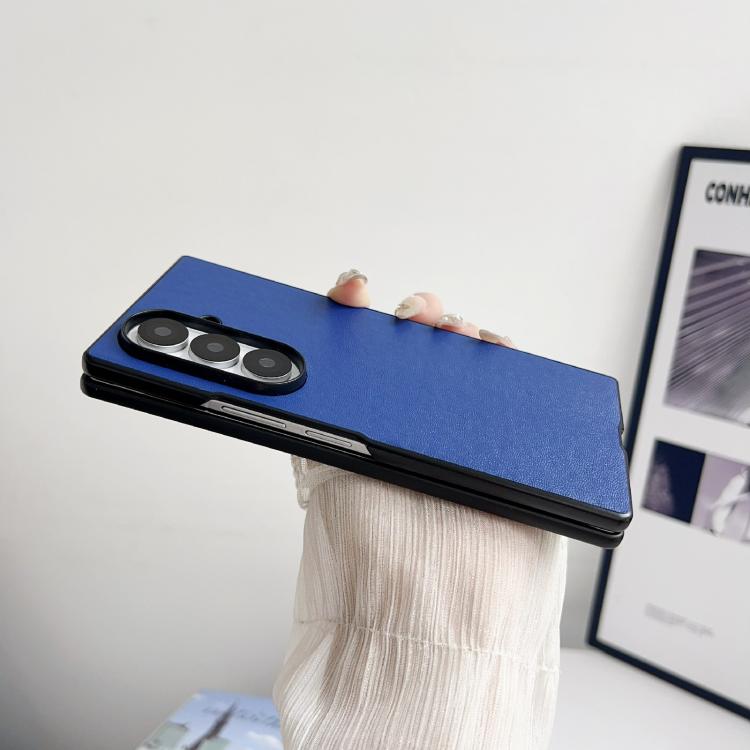 For Samsung Galaxy Z Fold7 5G Morandi Solid Color Leather Texture Phone Case