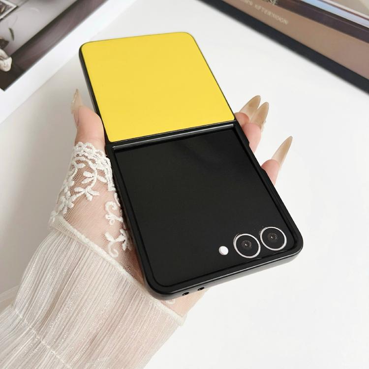 For Samsung Galaxy Z Flip7 5G Morandi Solid Color Leather Texture Phone Case