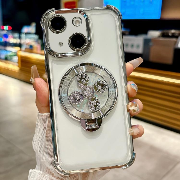 For iPhone 15 Plus Spinning Top Holder Phone Case