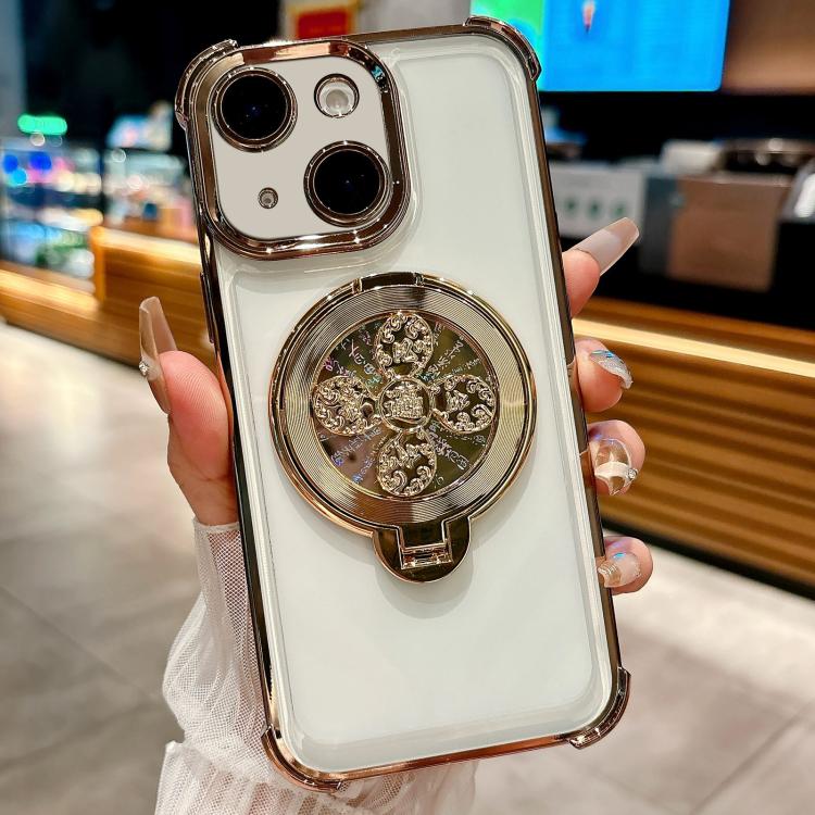 For iPhone 15 Plus Spinning Top Holder Phone Case