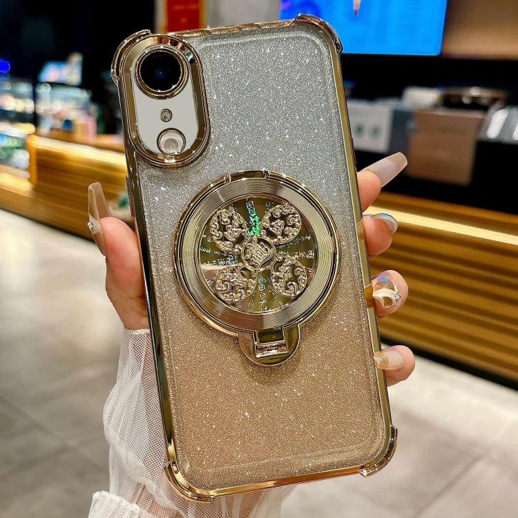 For iPhone XR Spinning Top Holder Phone Case
