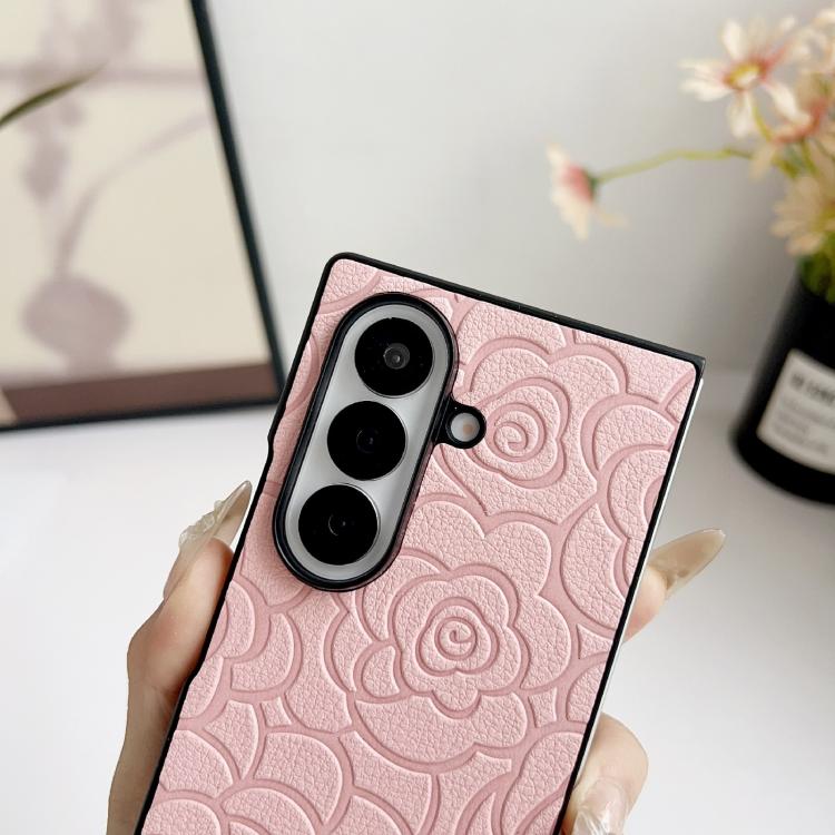 For Samsung Galaxy Z Fold7 5G Impression Camellia Pattern Protective Phone Case