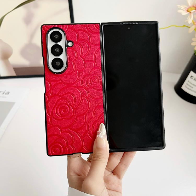 For Samsung Galaxy Z Fold7 5G Impression Camellia Pattern Protective Phone Case