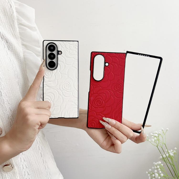 For Samsung Galaxy Z Fold7 5G Impression Camellia Pattern Protective Phone Case