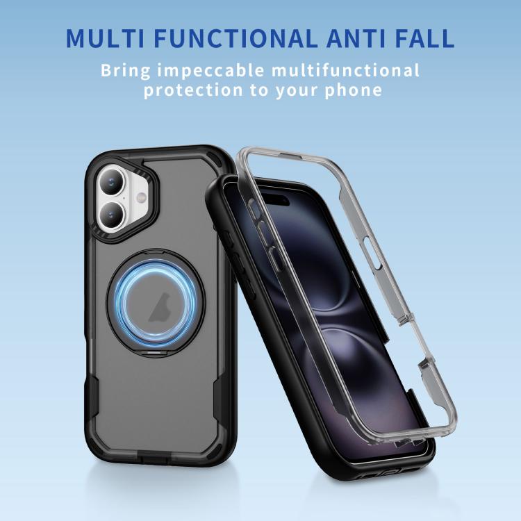 For iPhone 16 Defend Rugged Gear Holder MagSafe Phone Case