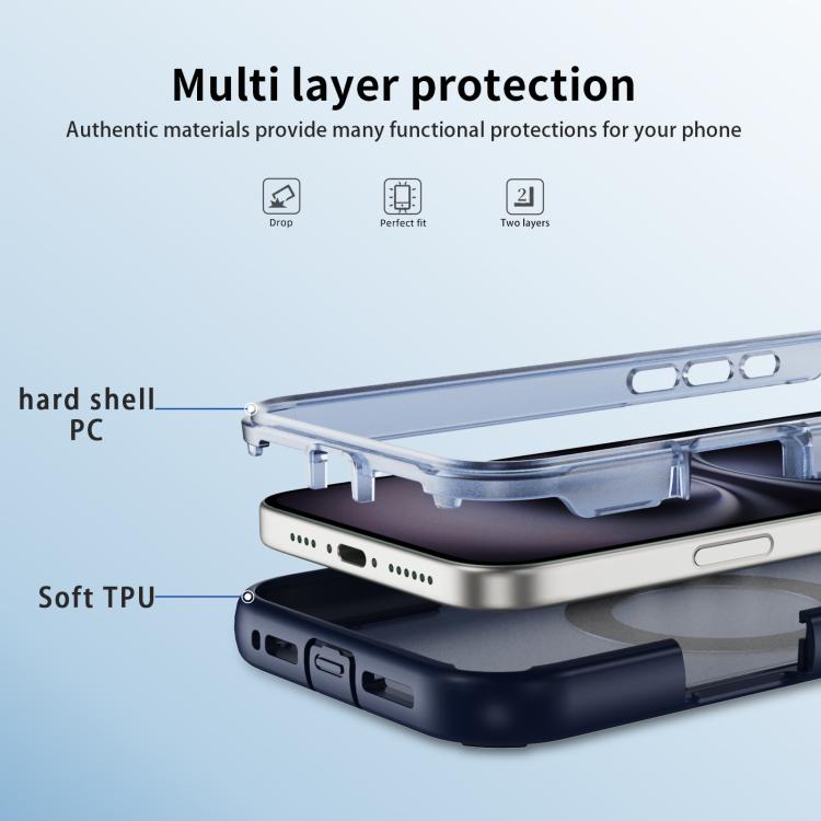 For iPhone 16 Plus Defend Rugged Gear Holder MagSafe Phone Case