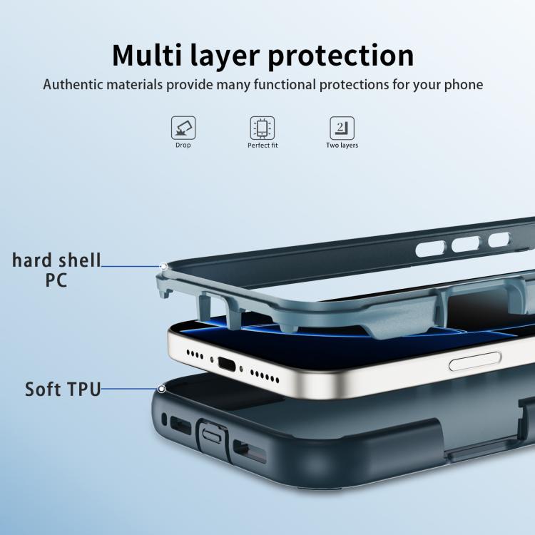 For iPhone 16 Pro Max Defend Rugged Gear Holder MagSafe Phone Case