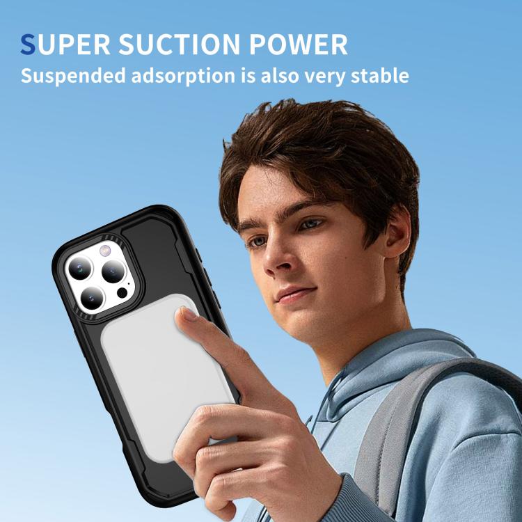 For iPhone 16 Pro Max Defend Rugged Gear Holder MagSafe Phone Case