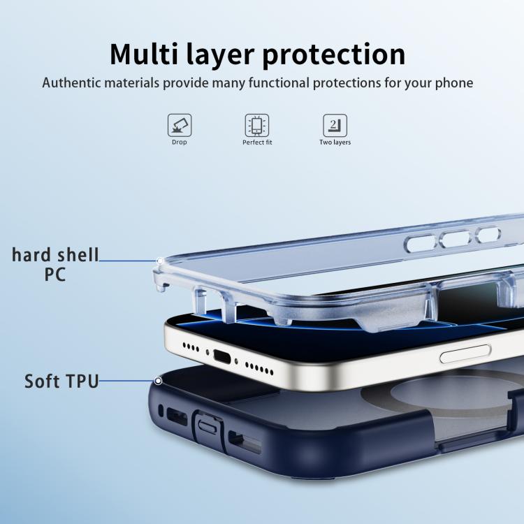 For iPhone 16 Pro Max Defend Rugged Gear Holder MagSafe Phone Case