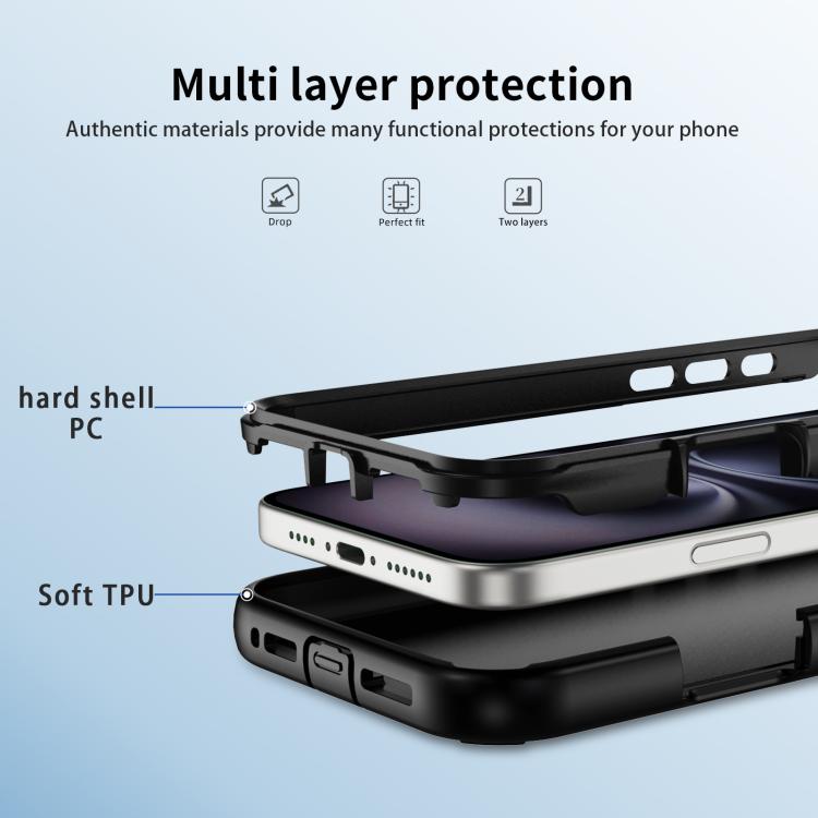 For iPhone 17 Defend Rugged Gear Holder MagSafe Phone Case