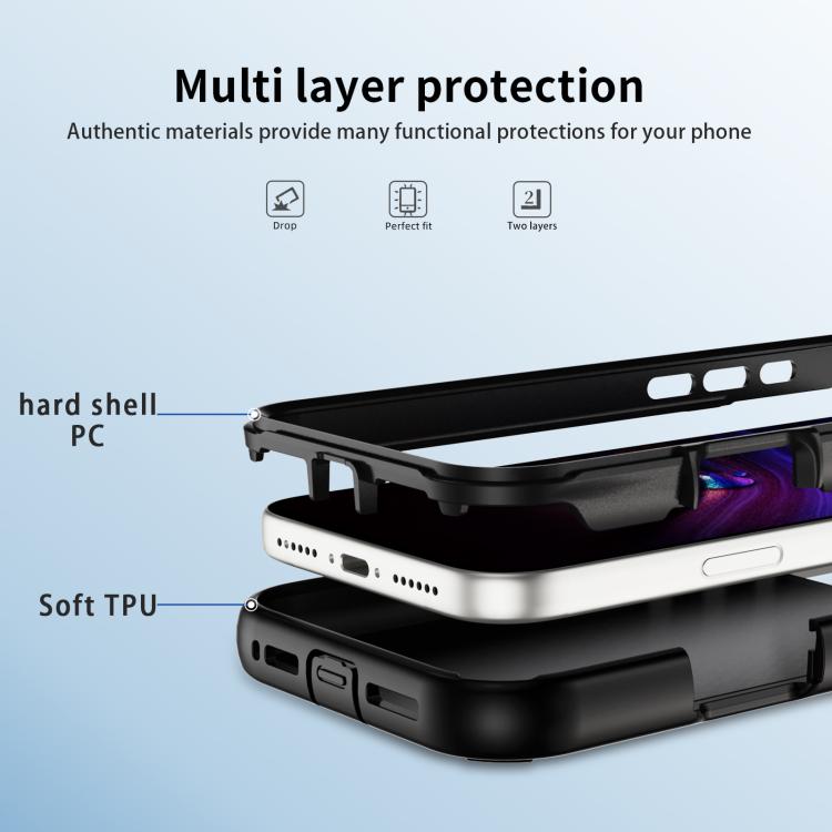 For iPhone 17 Pro Defend Rugged Gear Holder MagSafe Phone Case