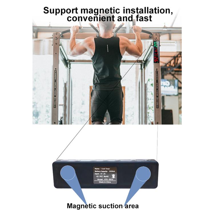 KYX--0010 Portable Magnetic Digital Display Timer Sports Group Countdown Timer - Black