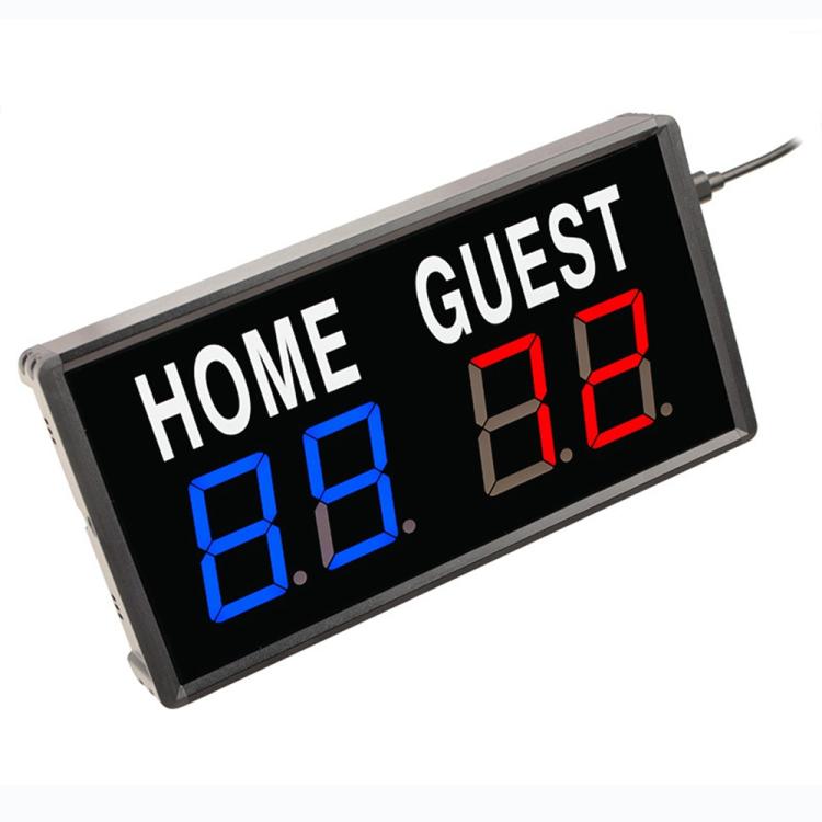 KYX--0014 LED Portable Electronic Scoreboard Remote Control Sports Game Score Record, Plug:US Plug - Black