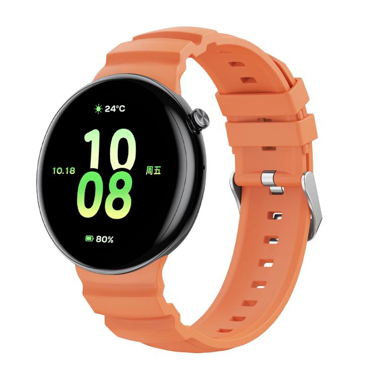 For Honor Watch Fit Ocean Two Color Dual-Row Hole Silver Buckle Silicone Watch Band