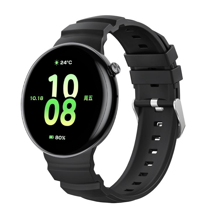 For Honor Watch Fit Ocean Two Color Dual-Row Hole Silver Buckle Silicone Watch Band