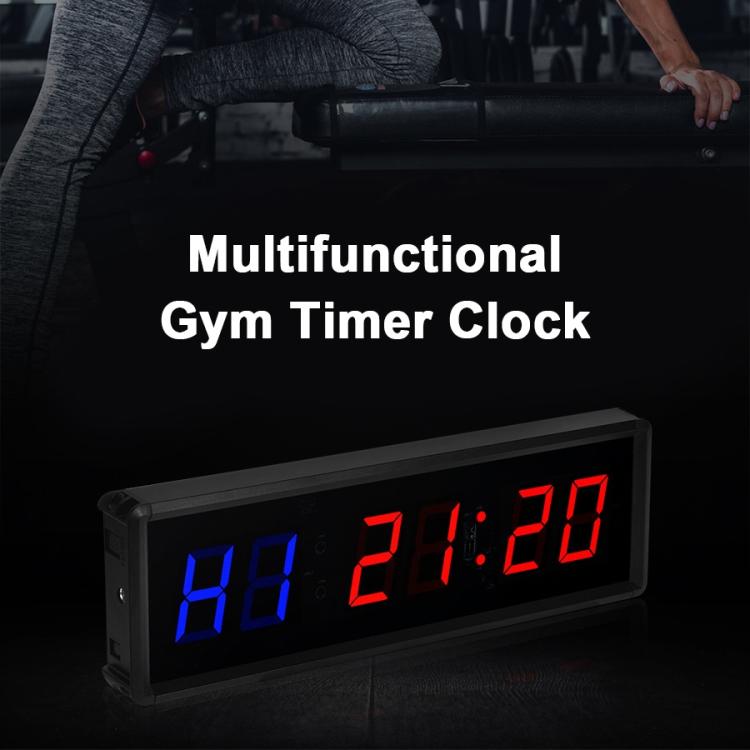 KYX--0015 1.5 inch 6-digit Cycle Interval Fitness Exercise Multi-function Timer, Plug:US Plug - Black