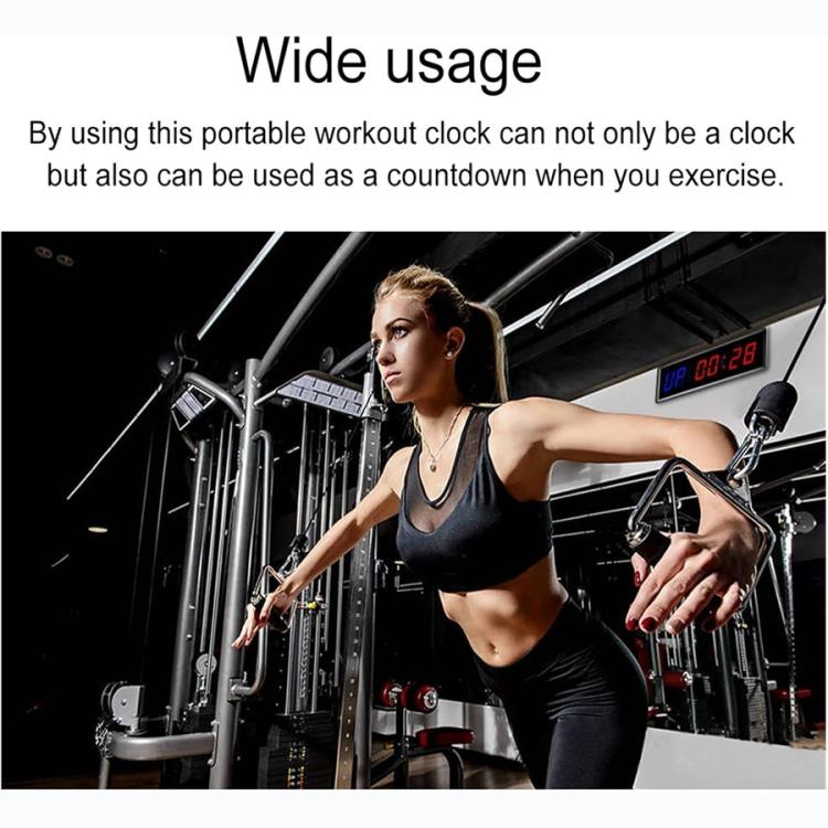 KYX--0015 1.5 inch 6-digit Cycle Interval Fitness Exercise Multi-function Timer, Plug:UK Plug - Black