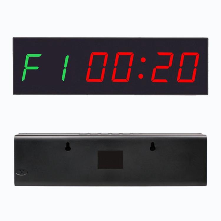 KYX--0018 Plastic Shell 1.8 inch 6-digit LED Sports Fitness Multi-function Timer, Plug:UK Plug - Black