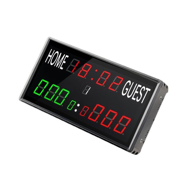 KYX--0030 13-digit LED Electronic Scoreboard Remote Control Multi-function Competition Timer, Plug:US Plug - Black