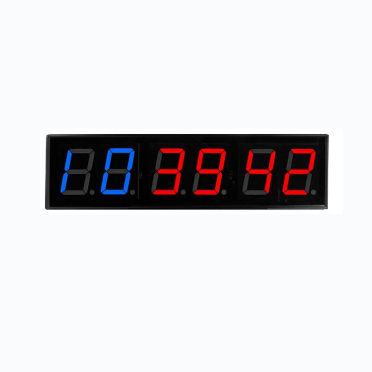 KYX--0040 4 inch 6-digit LED Sports Fitness Multi-function Timer, Plug:US Plug - Black
