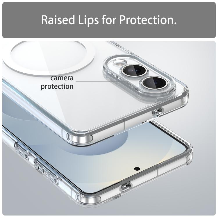 For Samsung Galaxy S25 Edge 5G PC Hybrid TPU Airbag Shockproof MagSafe Phone Case