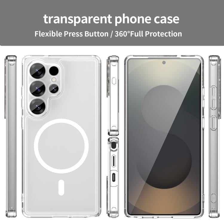 For Samsung Galaxy S25 Ultra 5G PC Hybrid TPU Airbag Shockproof MagSafe Phone Case