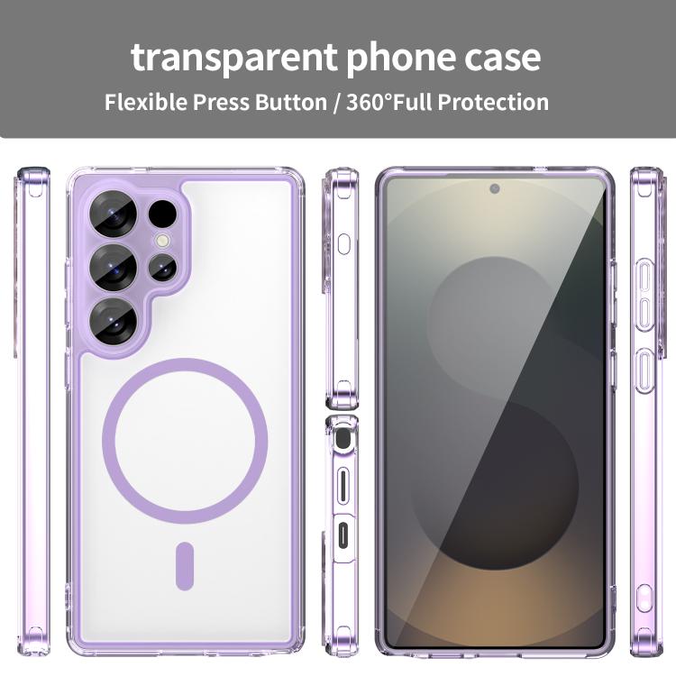 For Samsung Galaxy S25 Ultra 5G PC Hybrid TPU Airbag Shockproof MagSafe Phone Case