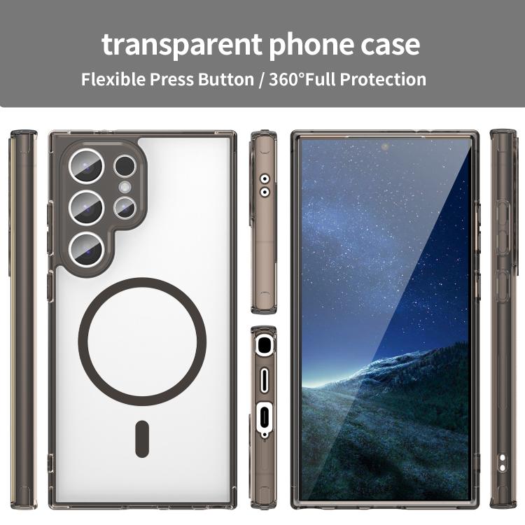 For Galaxy S24 Ultra 5G PC Hybrid TPU Airbag Shockproof MagSafe Phone Case