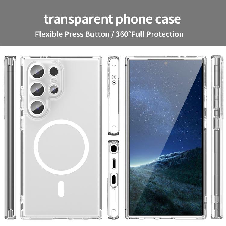 For Galaxy S24 Ultra 5G PC Hybrid TPU Airbag Shockproof MagSafe Phone Case