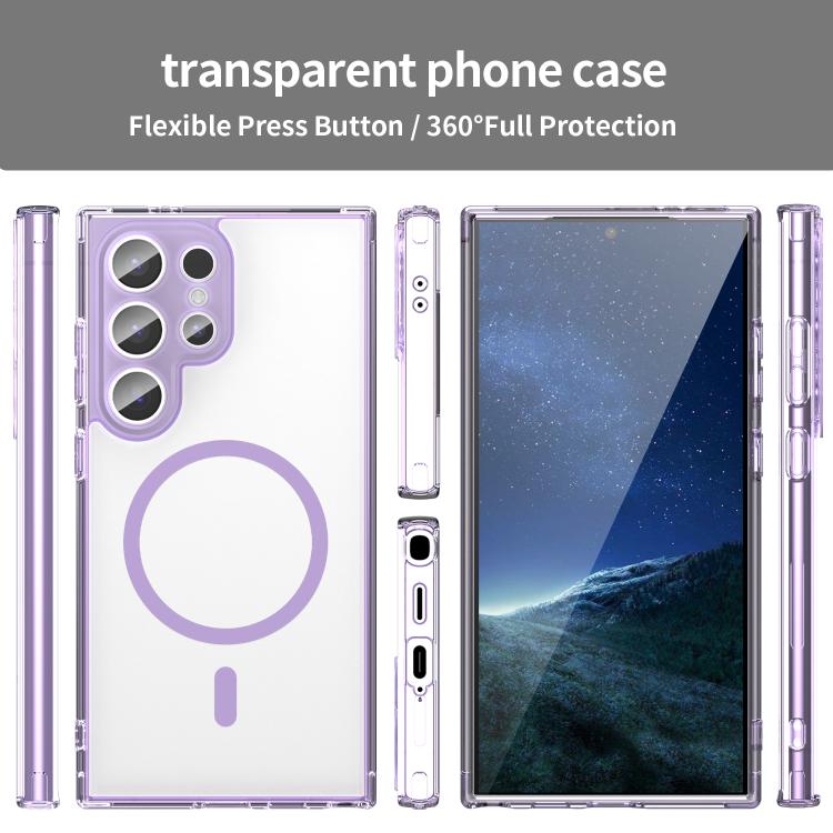 For Galaxy S24 Ultra 5G PC Hybrid TPU Airbag Shockproof MagSafe Phone Case