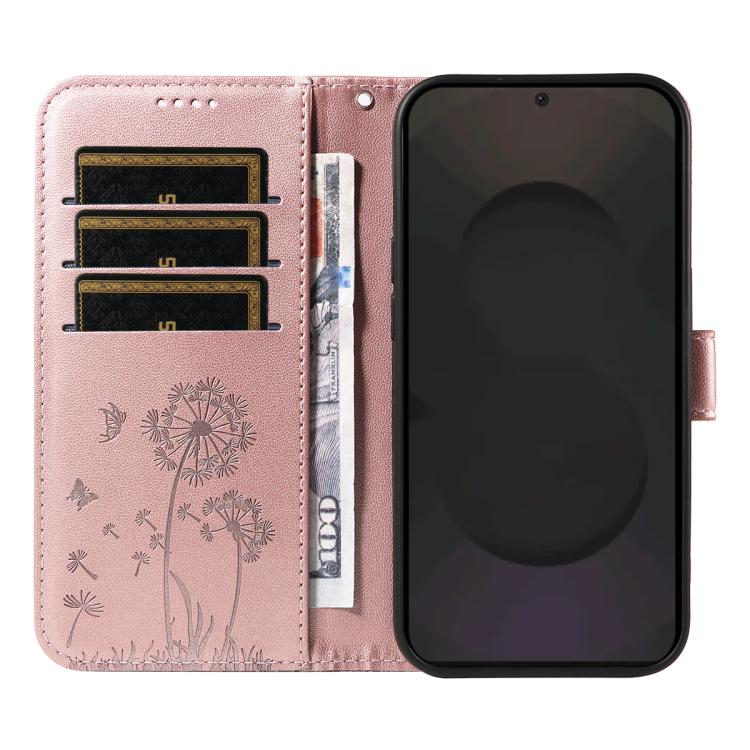 For Samsung Galaxy S25 FE 5G Dandelion Embossed Pattern Flip Leather Phone Case