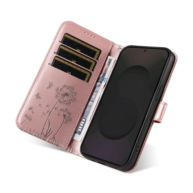 For Samsung Galaxy S25 FE 5G Dandelion Embossed Pattern Flip Leather Phone Case