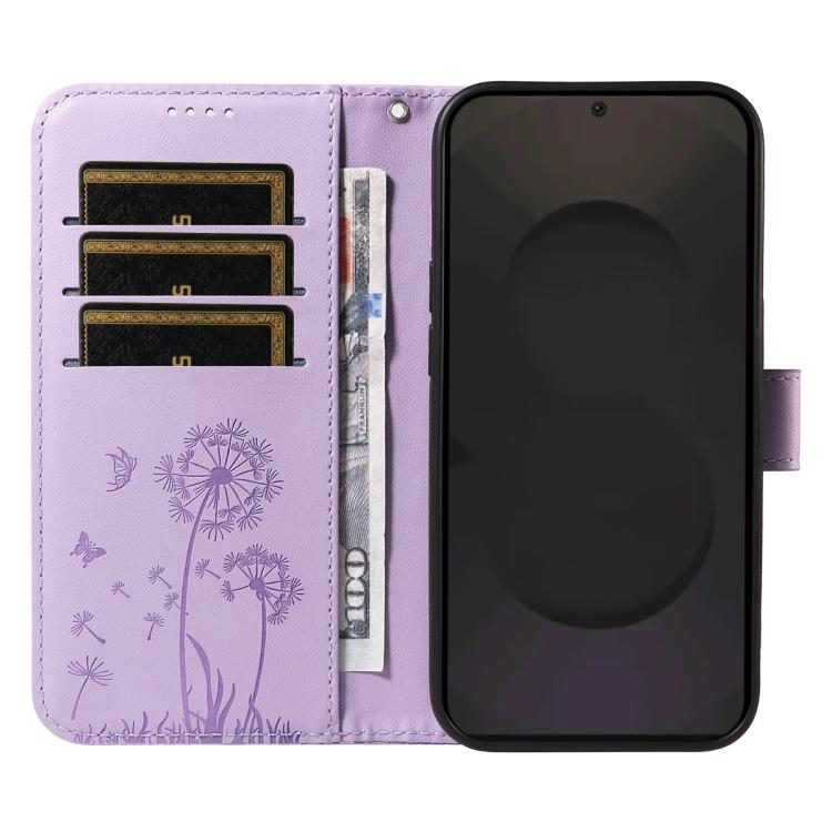 For Samsung Galaxy S25 FE 5G Dandelion Embossed Pattern Flip Leather Phone Case