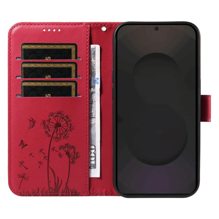 For Samsung Galaxy S25 FE 5G Dandelion Embossed Pattern Flip Leather Phone Case
