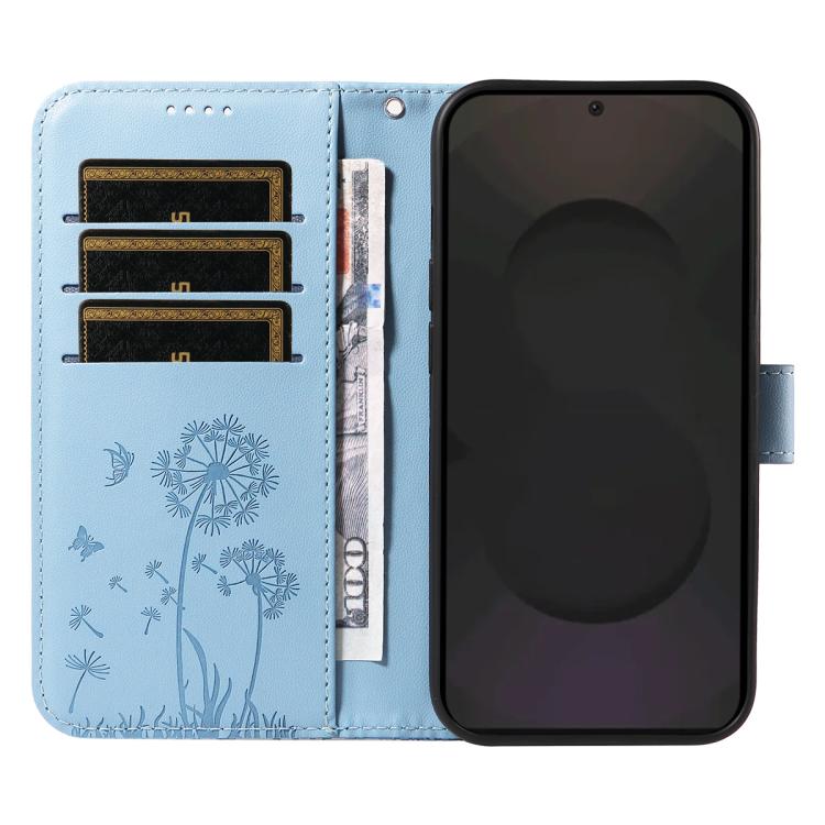 For Samsung Galaxy S25 FE 5G Dandelion Embossed Pattern Flip Leather Phone Case