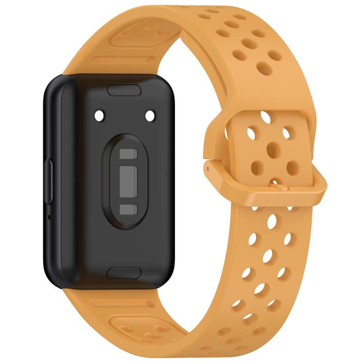 For Samsung Galaxy Fit3 xDfind Colorful Buckle Solid Color Breathable Silicone Watch Band