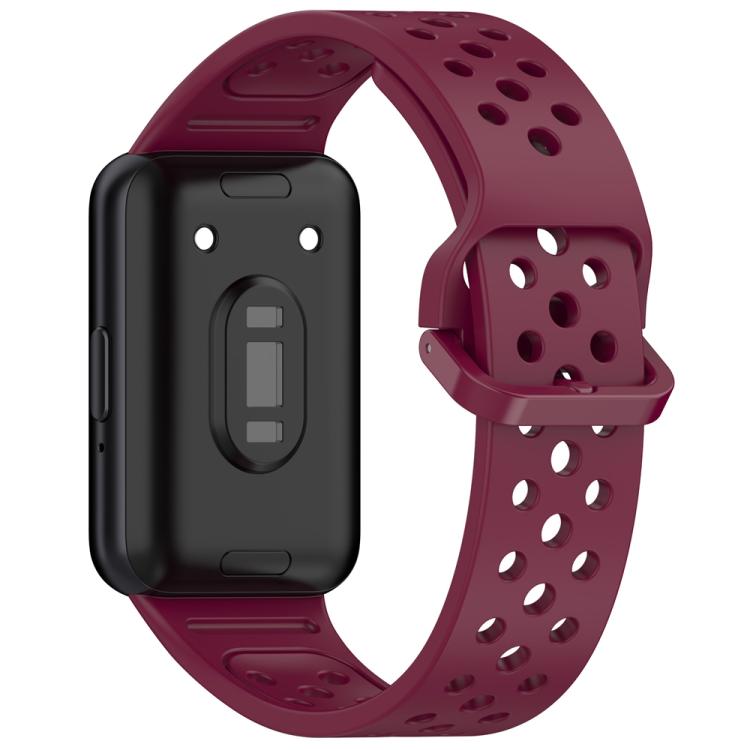 For Samsung Galaxy Fit3 xDfind Colorful Buckle Solid Color Breathable Silicone Watch Band