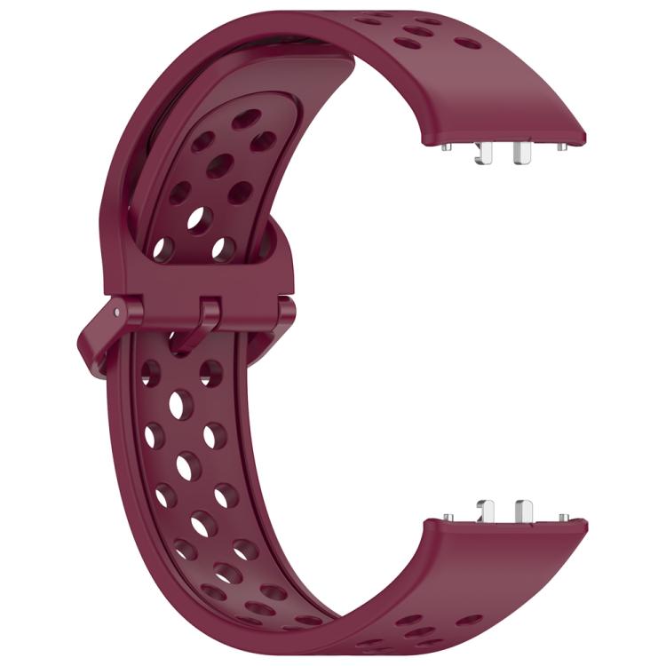 For Samsung Galaxy Fit3 xDfind Colorful Buckle Solid Color Breathable Silicone Watch Band