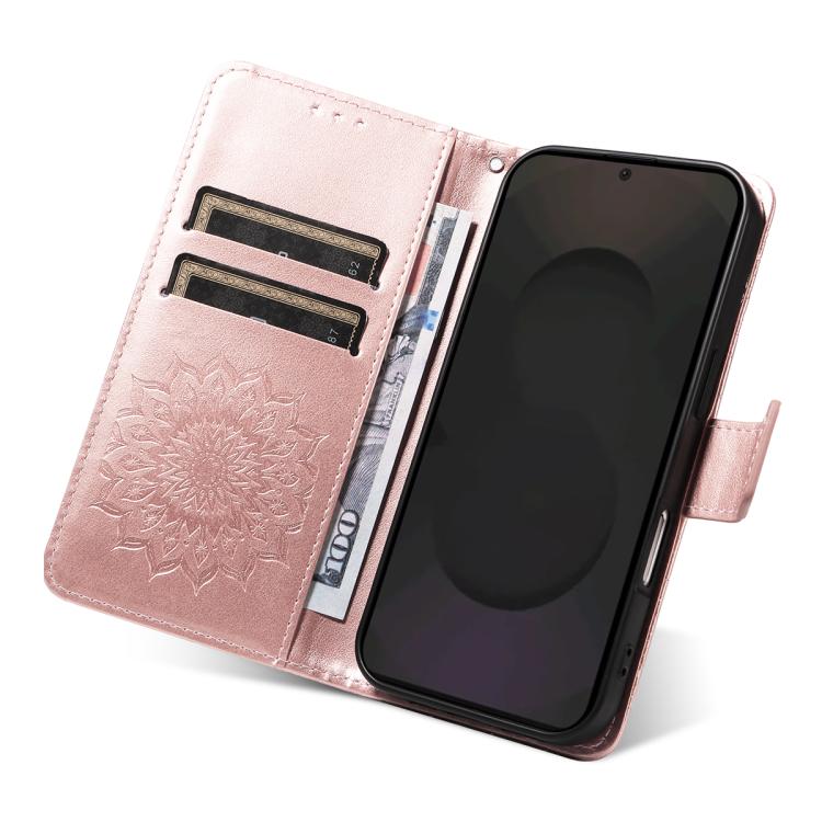 For Galaxy S25 FE 5G Embossed Sunflower Pattern Flip Leather Phone Case
