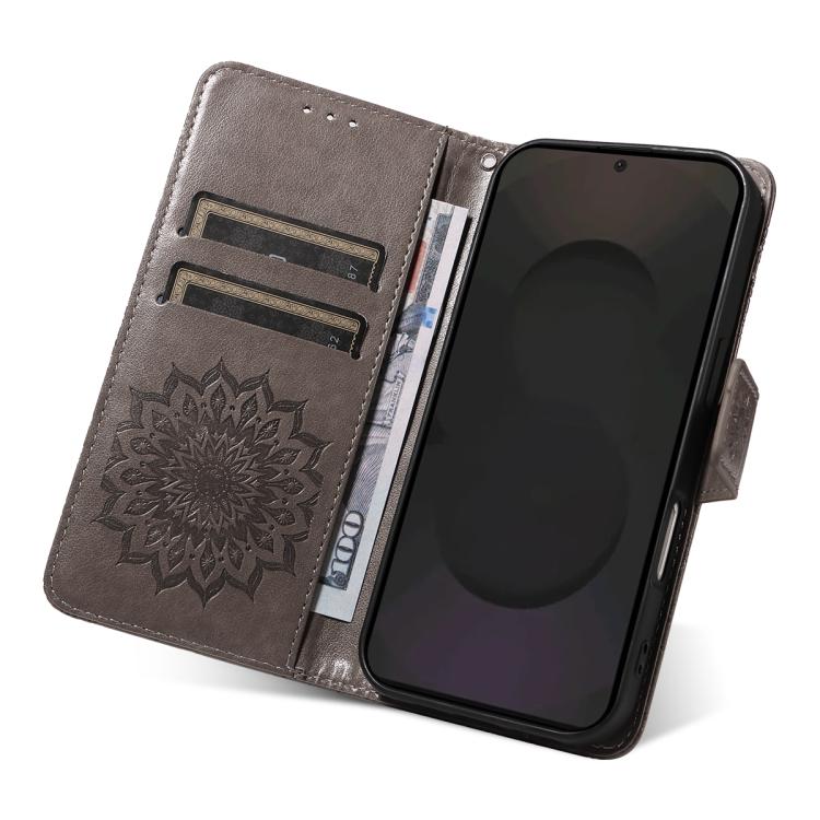 For Galaxy S25 FE 5G Embossed Sunflower Pattern Flip Leather Phone Case