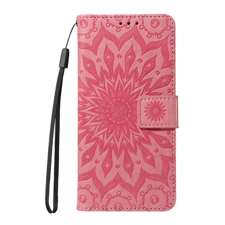 For Galaxy S25 FE 5G Embossed Sunflower Pattern Flip Leather Phone Case