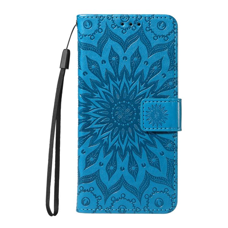 For Galaxy S25 FE 5G Embossed Sunflower Pattern Flip Leather Phone Case