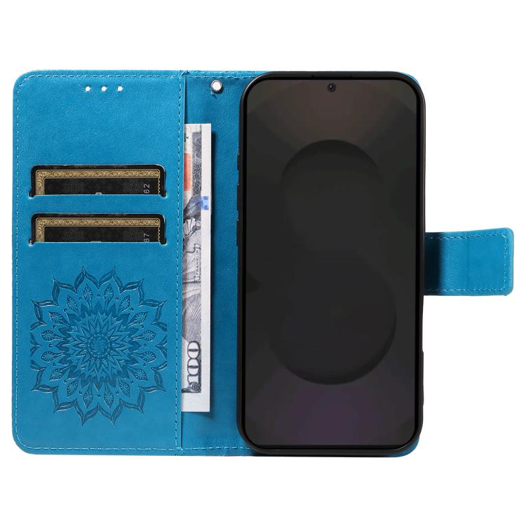For Galaxy S25 FE 5G Embossed Sunflower Pattern Flip Leather Phone Case