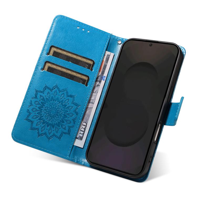 For Galaxy S25 FE 5G Embossed Sunflower Pattern Flip Leather Phone Case