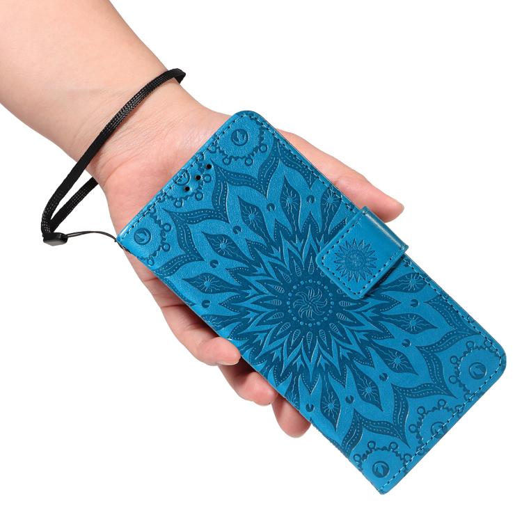For Galaxy S25 FE 5G Embossed Sunflower Pattern Flip Leather Phone Case