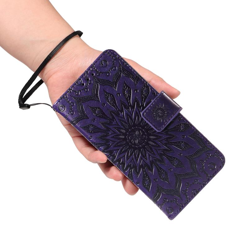 For Galaxy S26 5G Embossed Sunflower Pattern Flip Leather Phone Case