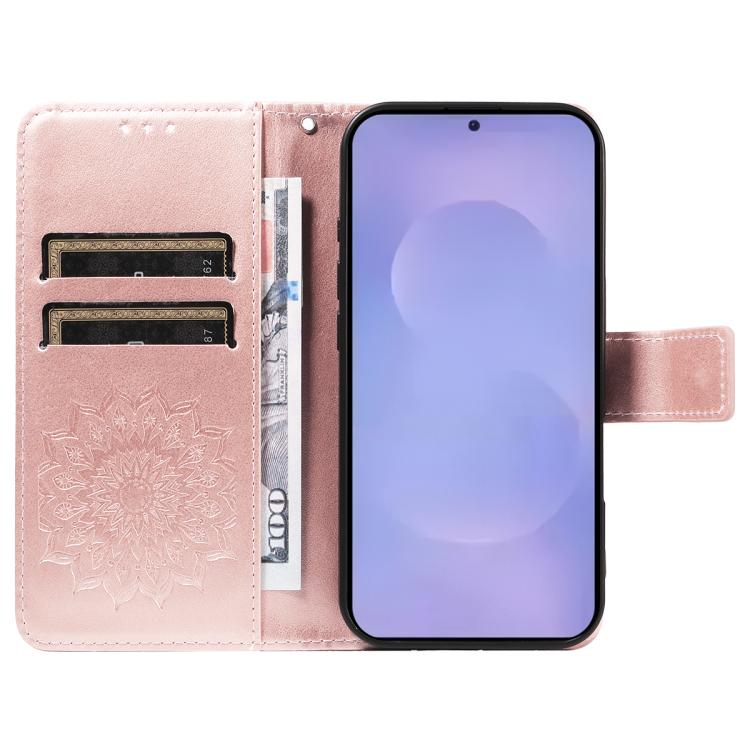 For Galaxy S26 5G Embossed Sunflower Pattern Flip Leather Phone Case
